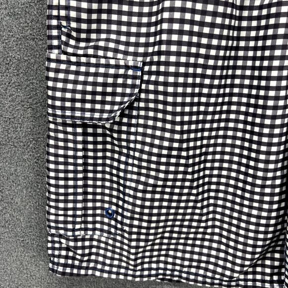 Beverly Hills Polo Club Trunks Mens Small Swimming Shorts Black White Check - Picture 4 of 14